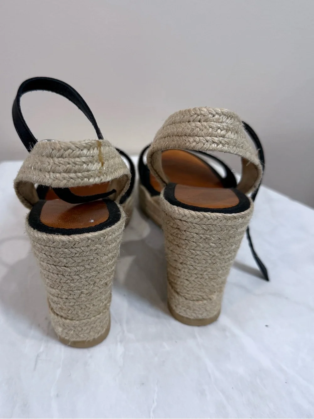 🔥Casteller women’s Black Espadrille Wedge Sandals - Black Size 8 EC🔥